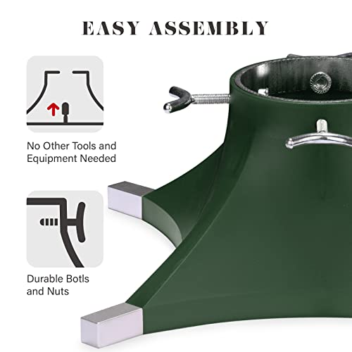 Tree Nest Christmas Tree Stand Xmas Tree Plastic Holder Base For Live Tree Fits Up To 5Ft Square（Green） #TOP4