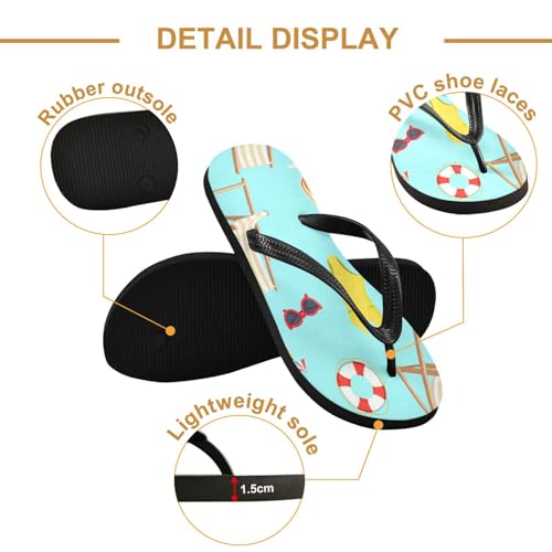 Nander Beach Features Sandal Flip Flops of Men's & Women's,Beach Slippers Flip Flops Shower Shoes2