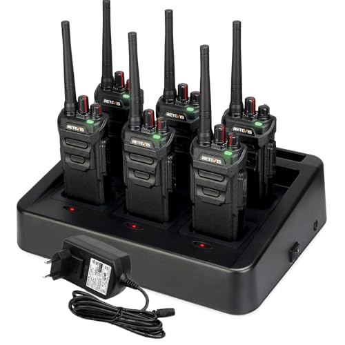 Talkie-walkie longue portée Retevis RT648 radio bidirectionnelle PMR 446 étanche avec VOX noir