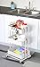 Simple Houseware 3-Tier Heavy Duty Metal Utility Rolling Cart, White
