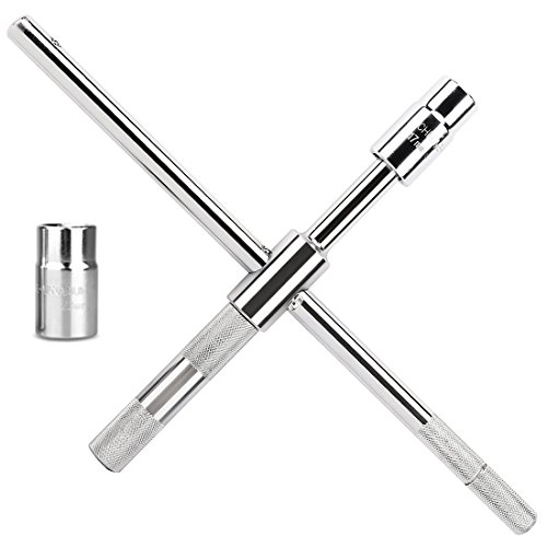 十字レンチ クロスレンチ 分解式 3サイズ薄口形状 高速回転空転 フリーグリップ 17・19・21・23mm コンパクト スムーズ 回転 早回し スピーディーにタイヤ交換のサムネイル