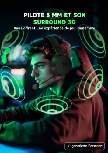 Image of Wireless Gaming Headset for Xbox Series X|S, Xbox One, PS5, Black /Green