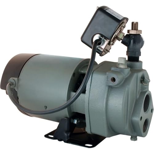 Star JHU10 1 HP Cast Iron Convertible Jet Pump for Shallow or Deep Wells