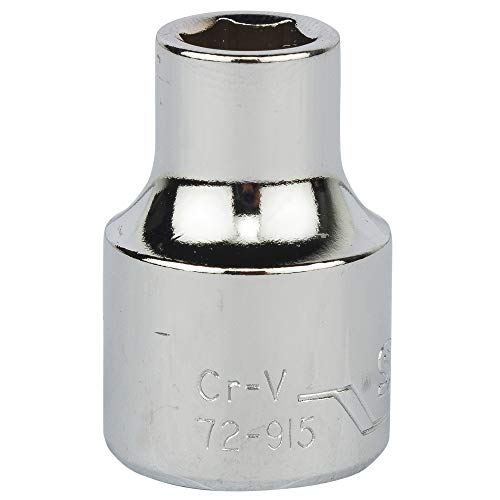 Image of STANLEY STMT72915-8B 3 /8-inch 7mm Chrome Vanadium Steel 6 Point Standard Socket (Silver)