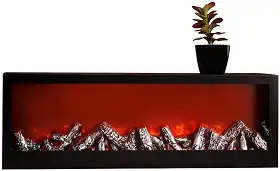 Lareira Elétrica Decorativa com Efeito de Chama LED, Design Moderno