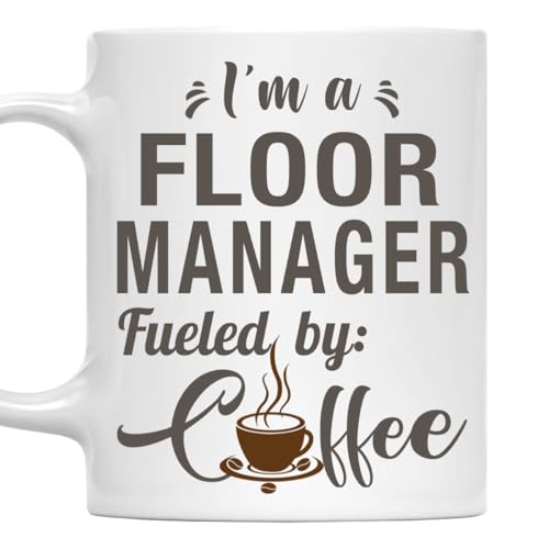 I'm a Floor Manager Mug, Fueled by Coffee Cup 11oz White Ceramic Gift