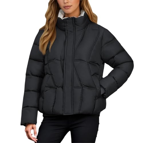 Manteau d winter matelassé épais et chaud avec grande capuche