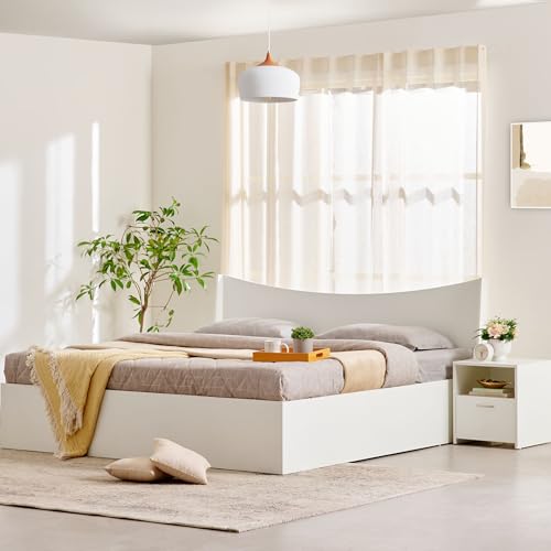 Image of Home Centre Helios Alton Box Storage King Bed with Bedside Table