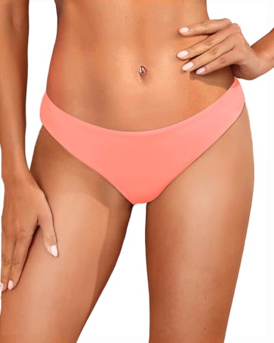 Image of Tempt Me Women Low Rise Bikini Bottoms - Moderate Coverage Bathing Suit Bottoms Low Waisted Swimsuit Bottoms Brief