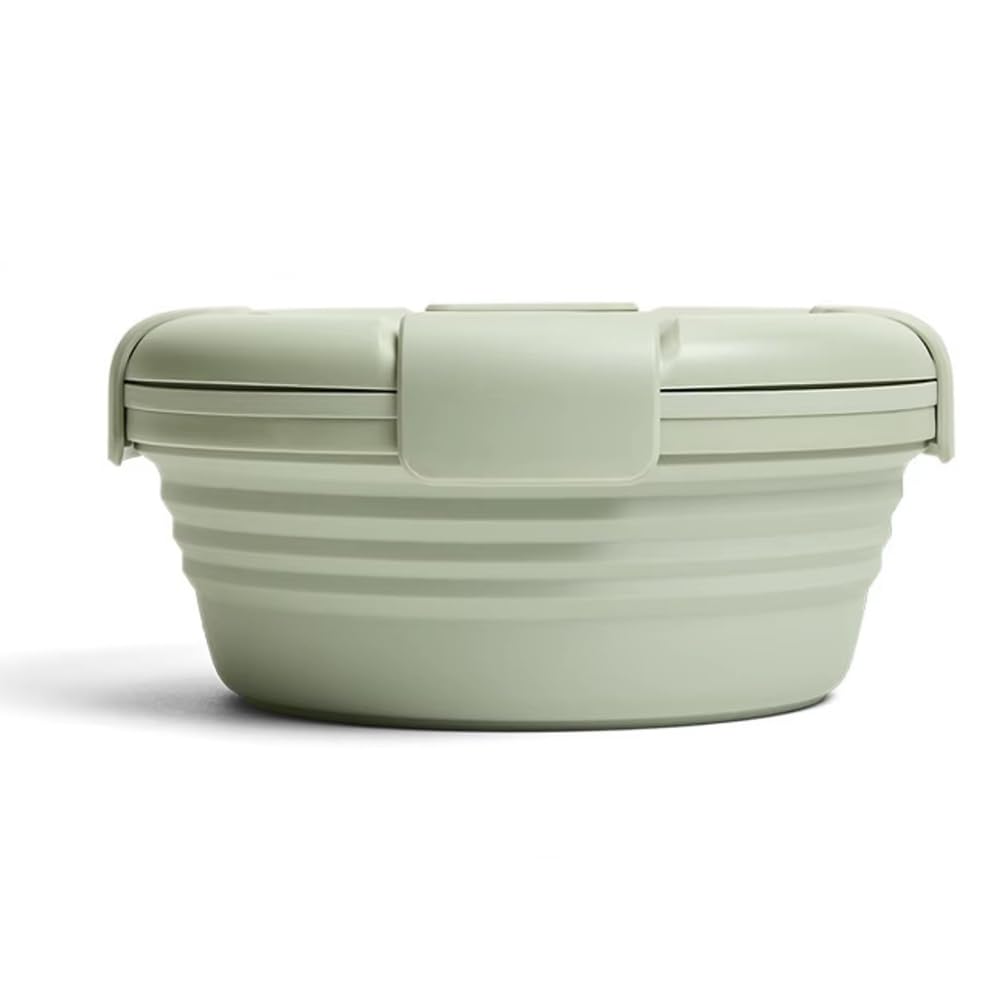 CTRLZS Silicone Folding Lunch Box, Portable Retractable Bowl for Travel,Instant Noodles Storage,Outdoor Picnic Food Container B