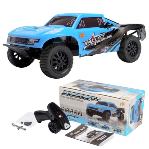 Image of HOBBYPLUS Speck SCT Brushless 1 /24 2WD RC Short Course Truck RTR, 8000KV Brushless Motor, Hobbywing ESC, Oil-Filled Shocks, High-Speed Off Road RC Truck (Brushless Blue)
