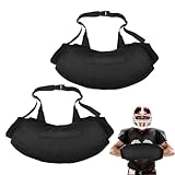 2 Pcs Football Hand Warmer Pouch, Football Warmer Bag Black HandWarmer Pouch Hand Muffs with Zipper Pocket and Adjustable Strap for Soccer, Golf, Fishing, Winter Outdoor Walk (Adult)