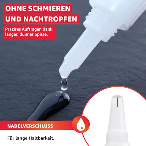 Everglue Sparset Sekundenkleber lange Haltbarkeit dünn + mittel + dick à 20g + Aktivator 200ml - Industriekleber extra stark für universelle Reparatur und Instandsetzung in Hobby Beruf und Haushalt