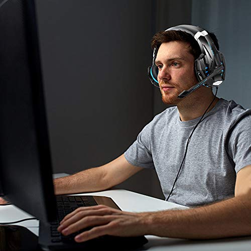 Fone de ouvido estéreo para jogos GS900 PC com microfone para XBOX 360/PS3/PS4/PC computador laptop/