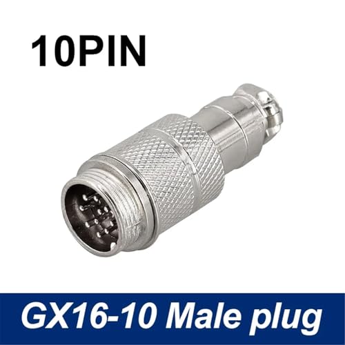 Conector Macho GX16 de 10 Pines Tipo L73 para Cableado Eléctrico M16 2