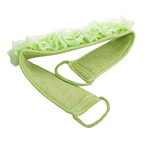 Comfysail Double Side Exfoliating Back Washer Scrubbing Strap Body Bath Sponge for Men and Women