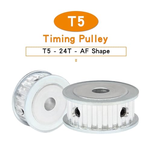 Polea T5 para correa de 15mm mecanizada en aleacion duradera con paso de 5mm 3