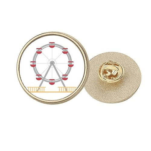 Agrafe de broche ronde motif grande roue en métal doré, le cadeau poétique idéal