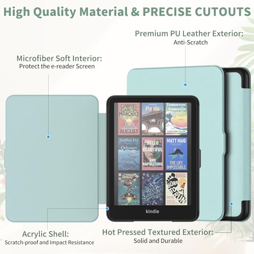 Image of Sanyetral PC Hard Back Cover with Auto Wake /Sleep Function, Incompatible with Remarkable Nokia TCL -Green