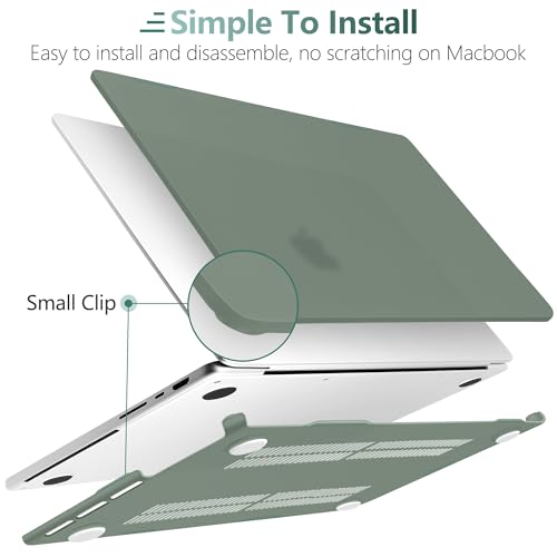 DONGKE Compatible with MacBook Pro 16 inch Case 2026 2025 2024 [M5 M4 Pro/Max Chip] Model A3429 A3428 A3403 A3186, Protective Plastic Hard Shell & Keyboard Cover & Screen Film - Midnight Green by DONGKE - Used condition - Image 3