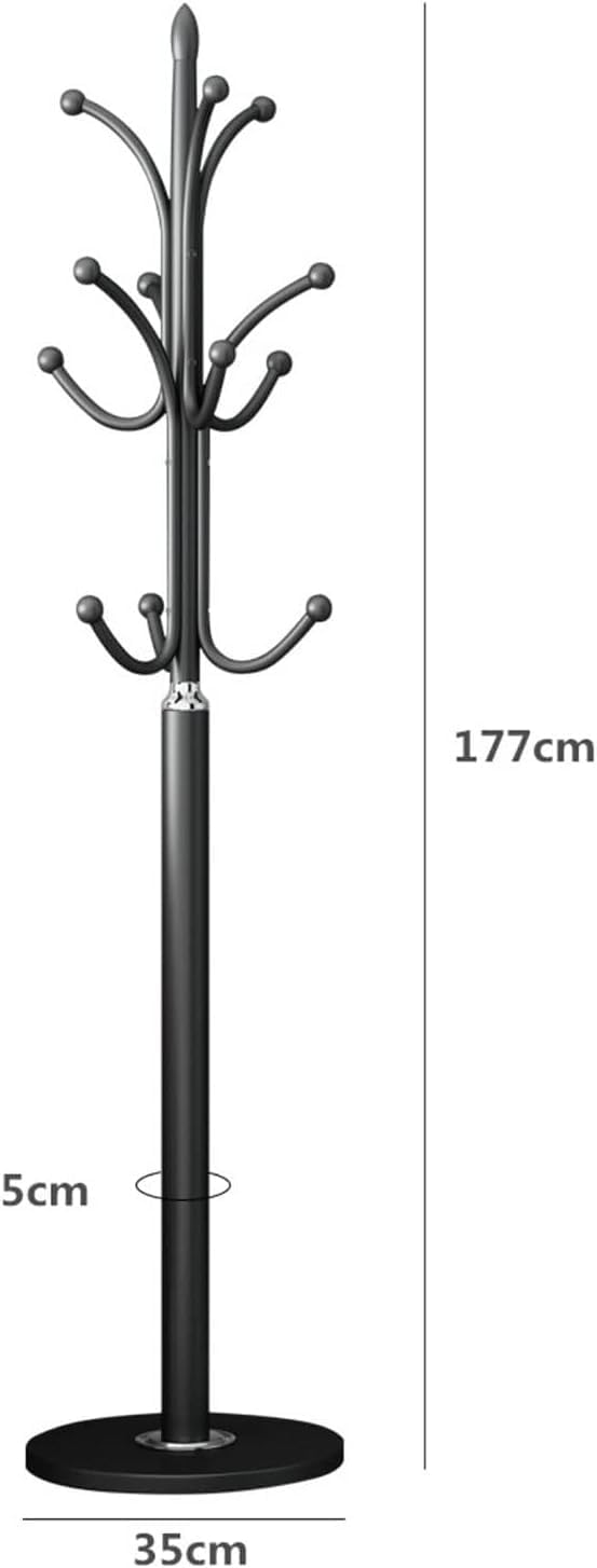 Metal Coat Rack with Marble Base Stylish Hall Tree for Hats Backpacks and Umbrellas Sturdy Free Standing Hanger for Home and Office nization