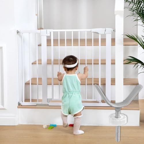 Y-förmiger Adapter Für Babygitter, Y Spindel zur Befestigung,Kindergitter and Treppengeländern,Erweiterung des Treppenschutzgitters,für Treppenschutzgitter für Babys und Haustiere (Weiß, 2 Stück)