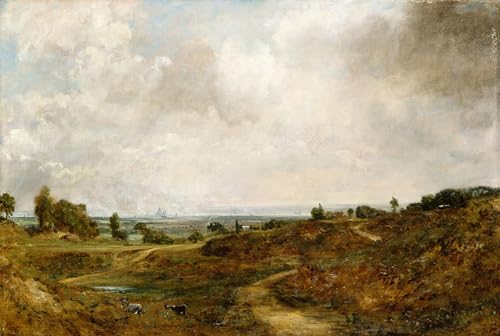 Pintura mural en lienzo SERENDIPITP: obra vintage Hampstead Heath, elegante decoración de 60x90cm