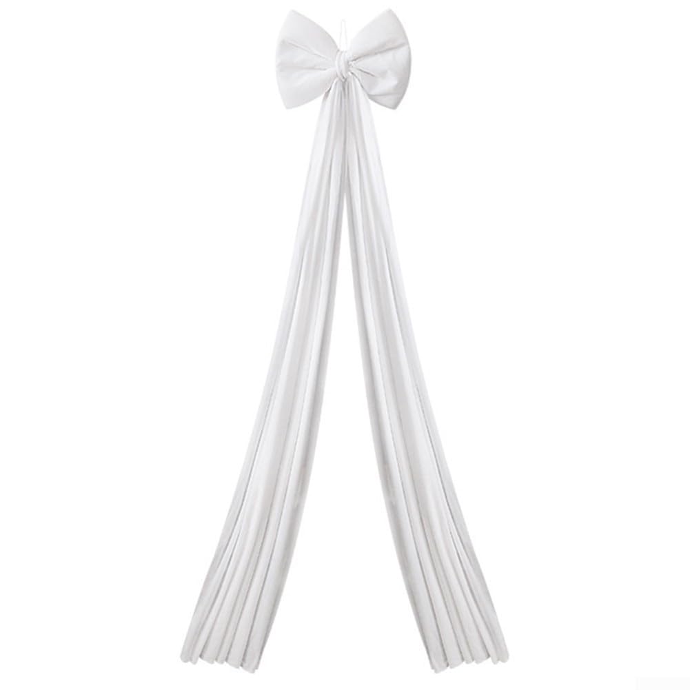 Fiocco natalizio extra large in velluto di peluche, 40 x 200 cm, per albero di Natale, corona o centrotavola, decorazione in morbido velluto con cordino per appenderlo, per eleganti decorazioni