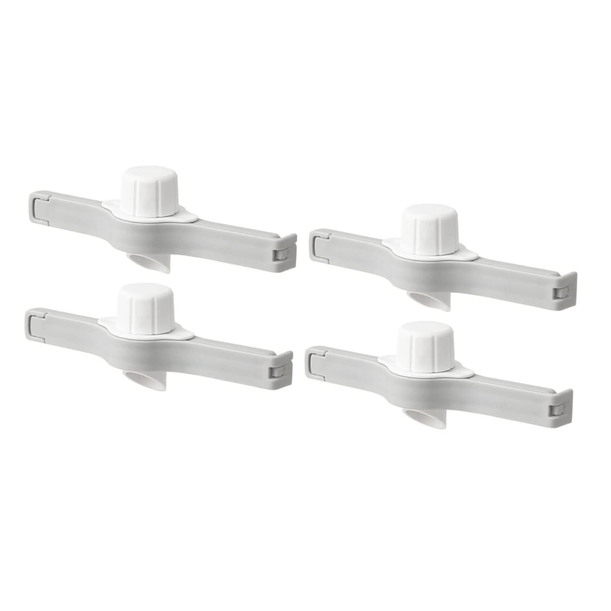 BRIGHTFUFU Bag Sealing Tool Set 4pcs Pp Plastic Food Bag Clips Nozzle Large Discharge Spout Seal Snacks Freshly