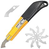 アクリル カッター 小型 アクリル カッター プラ板 カッターナイフ セット 替え刃 ノンスリップ 鋭い 替え刃 10枚付き [並行輸入品]