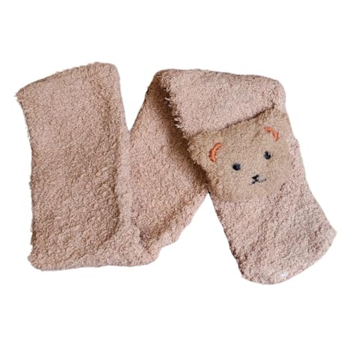 Kit 2 Peças Cachecol + Gorro Touca Infantil Com Forro de Pelinhos Com Ursinhos Para Bebês Meninos e