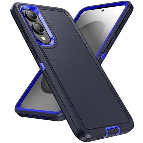 KOBBRAN Designed for Samsung Galaxy S25 Edge Case 3 in 1 Military Grade Protective Case Cover Silicone Heavy Duty Rugged Shockproof for Galaxy S25 Edge Phone Case ﻿ (Navy+Blue)