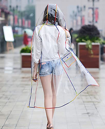 Bienvenu Transparent Raincoat for Women Rain Ponchos for Adult Waterproof Rain Jackets3