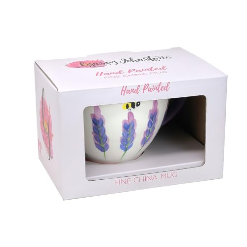 The Leonardo Collection Lesser & Pavey Ceramic Teacup Footed Mug Footed Mug for Tea & Coffee, Bees & Lavender Footed Mug - Image 4