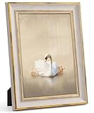 Afuly A4 Vintage Picture Frames Gold Antique Elegant Photo Frame Off White Wall Frame Desk Tabletop Photo Poster Display Birthday Mothers Day Gifts for Mom Grandma Family Friends