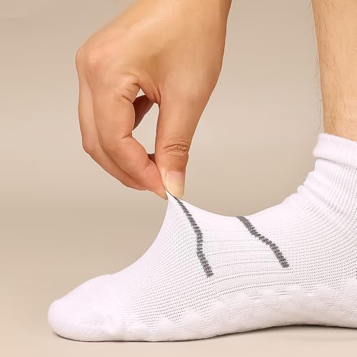 3Pairs Men's Simple Style Socks,Sweat-Absorbent Non-slip Sport Sock,For Outdoor Fitness Marathon4
