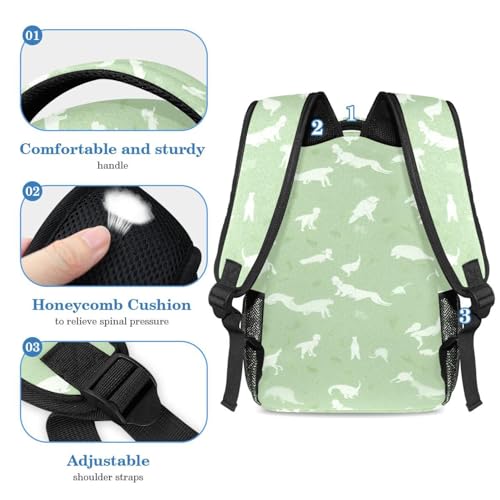 Sac à dos de grande capacité vert multicolore pour les étudiants actifs - 4