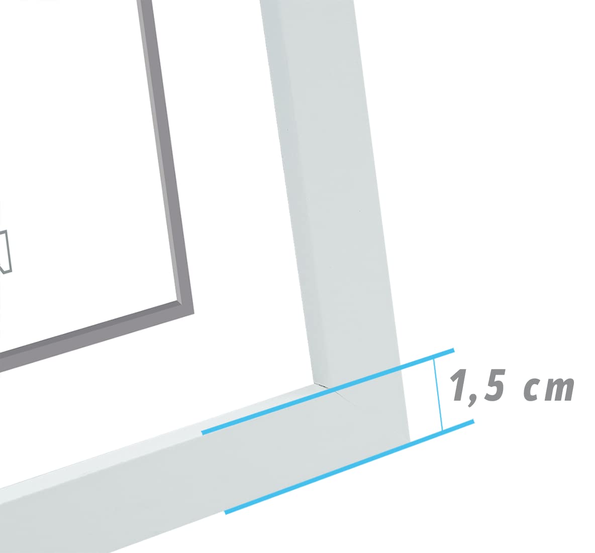 CHELY INTERMARKET | Cadre photo 30x30cm MOD-296 (Paquet 3 unités - Blanc) | Fabriqué en bois, largeur du cadre 1,5cm avec finition élégante | Cadre des titres et certificats (296-30x30-1,35)