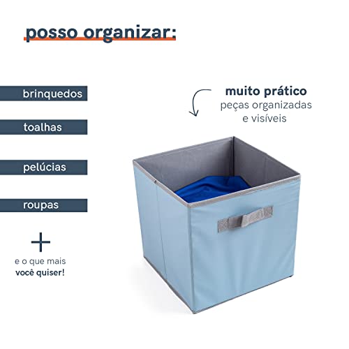 Organizador Multiuso Dobrável Grande Azul - Oikos