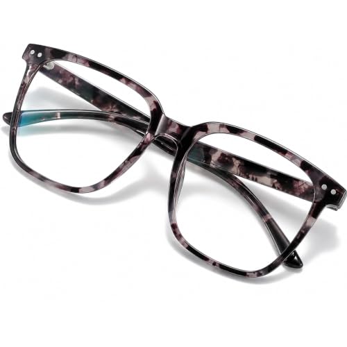 Image of Oversized Square Blue Light Blocking Glasses for Women Men, Anti Glare Computer Glasses, Reduce Eye Strain