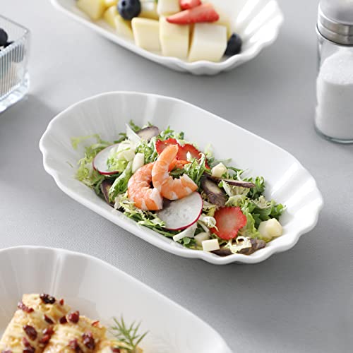 MALACASA, Serie Regular, 16 teilig Set Porzellan Pommesschälen, CremeWeiß Pommes Schälen, Würstchenteller, Servierteller, Beilagenschälen, Schälchen, 19,5x12x3,5 cm 7 MALACASA, Serie Regular, 16 teilig Set Porzellan Pommesschälen, CremeWeiß Pommes Schälen, Würstchenteller, Servierteller, Beilagenschälen, Schälchen, 19,5x12x3,5 cm