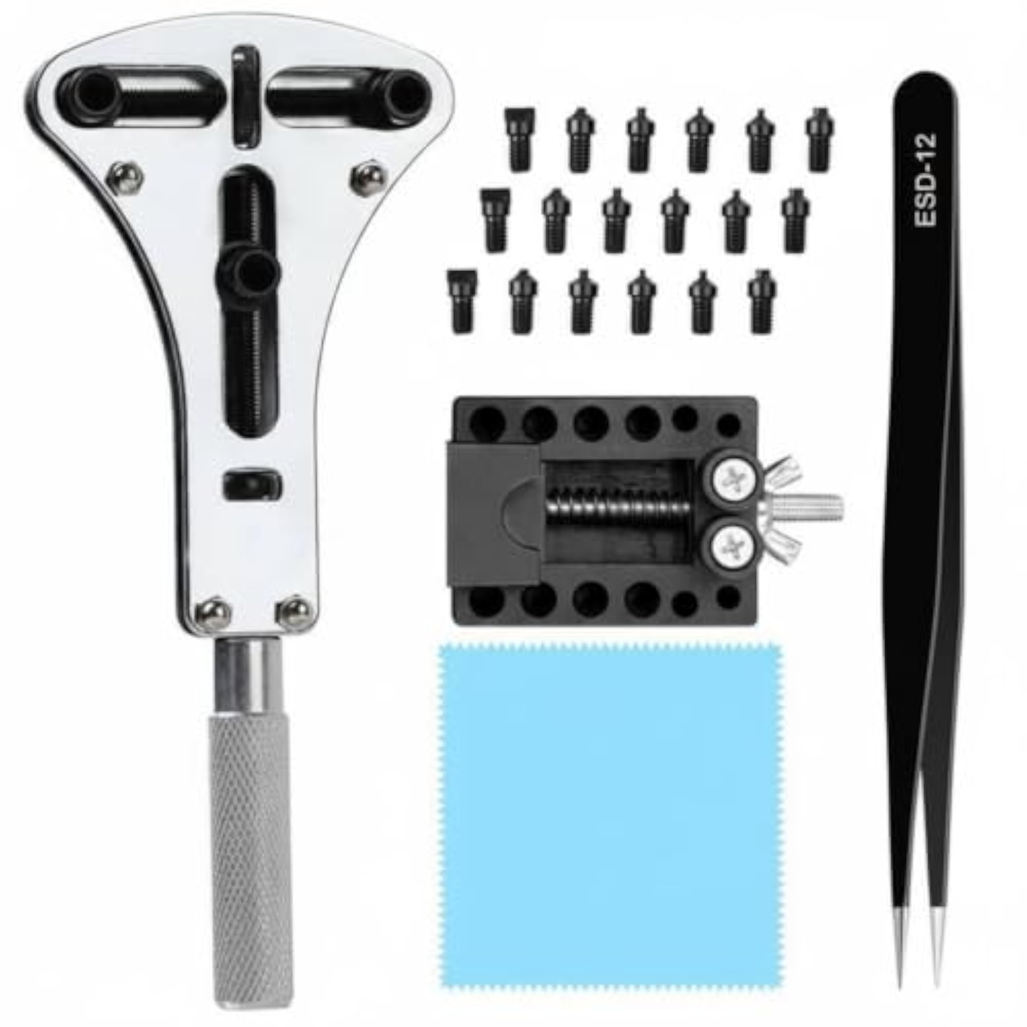 Three-Jaw Watch Opener Kit with Replacement Bits