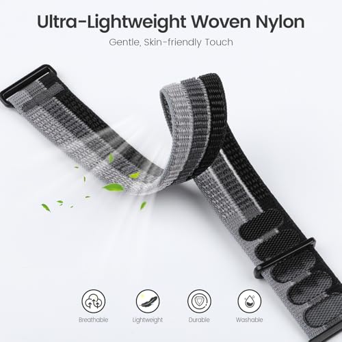 Image of XMUXI Nylon Straps Compatible with Huawei Watch Fit 4 Pro Strap Fabric Compatible with Huawei Fit 3 Fit 5 pro Band with Metal Connector(No Watch)