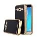 TabPow Galaxy J7 Slim Case, Electroplate Glossy Finish, Drop Protection, Shiny Luxury Case For Samsung Galaxy J7 J700 (2015) - Black Gold