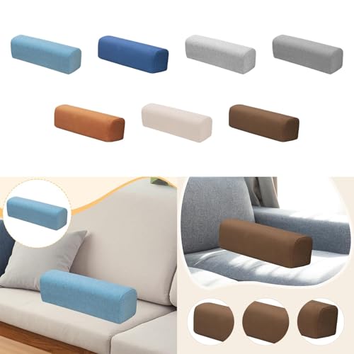 Image of Side Arm Rest Pillow Bolster High Density Foam Armrest for Couch Car Bedroom Light Blue|Bedding|Bed Pillows