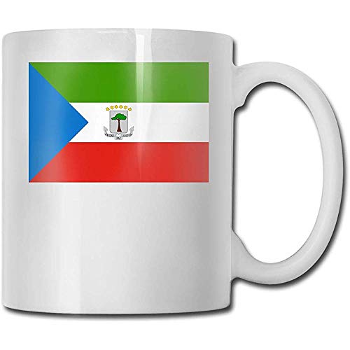 Bandera de Guinea Ecuatorial Las mejores ideas de regalos para el Día del Padre para tazas de café Taza divertida de regalo de Navidad Taza de bebida de personalidad (330 ml)