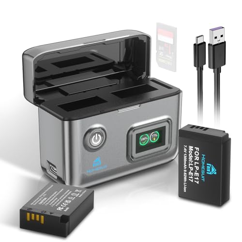 Amazon | Homesuit LP-E17 バッテリー 2個 1300mAh & 15W LC-E17 充電