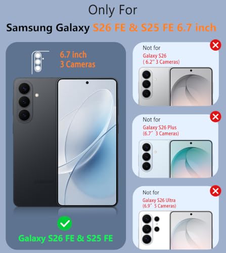 Image of FNTCASE for Samsung Galaxy S26-FE Case: Non Slip TPU 14FT Military Grade