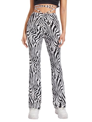 Image of KOTTY Women's Stylish Flared Printed Party Pants