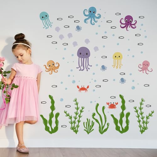Vinilos Decorativos Medusas Marinos 2 Hojas 30x90 cm miniatura 6